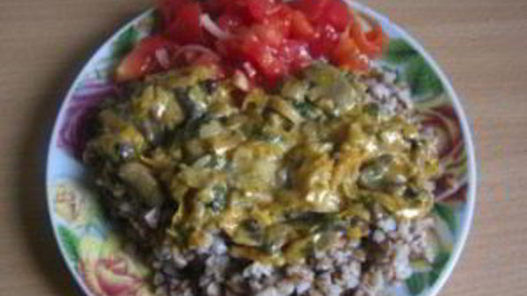 гречка с грибами