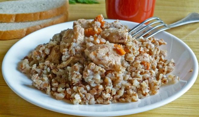 Гречка с курицей в мультиварке