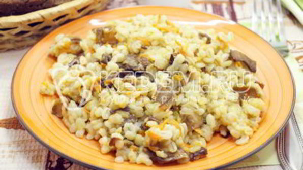 перловая каша с грибами