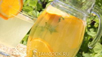 Апельсиновый напиток с мятой