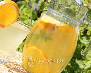Апельсиновый напиток с мятой