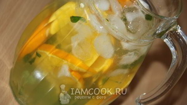апельсиновый напиток с мятой