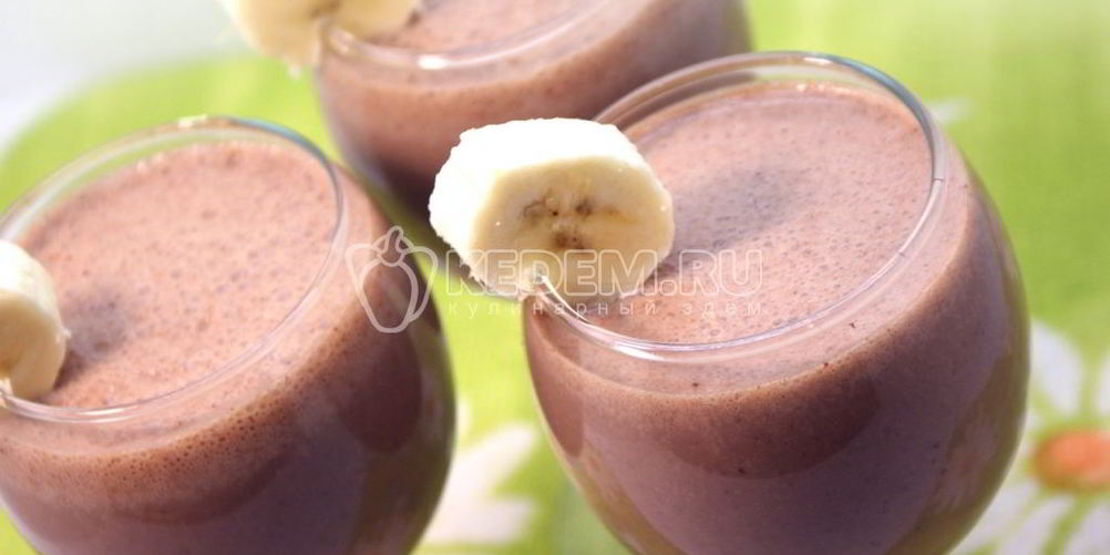 Рецепт бананово-шоколадный коктейль
