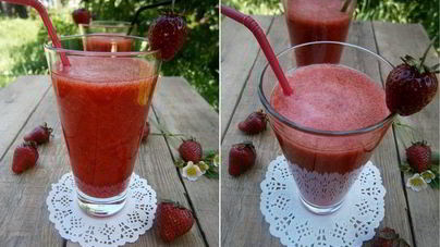 Коктейль Имбирная клубничка