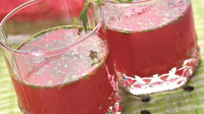 Мятный коктейль с арбузом