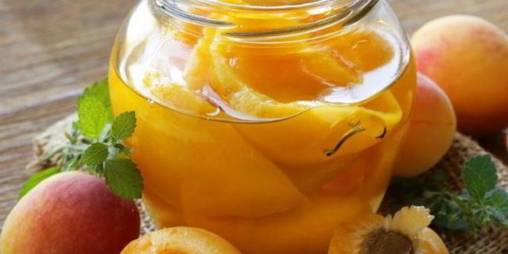 Рецепт персики в сиропе с мятой