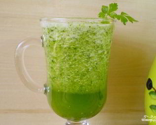 Зеленый коктейль с огурцом