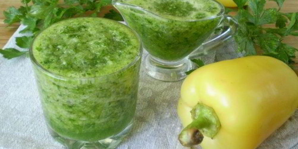 Рецепт зеленый коктейль с перцем