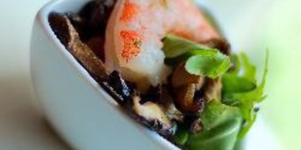 Рецепт грибной салат с креветками