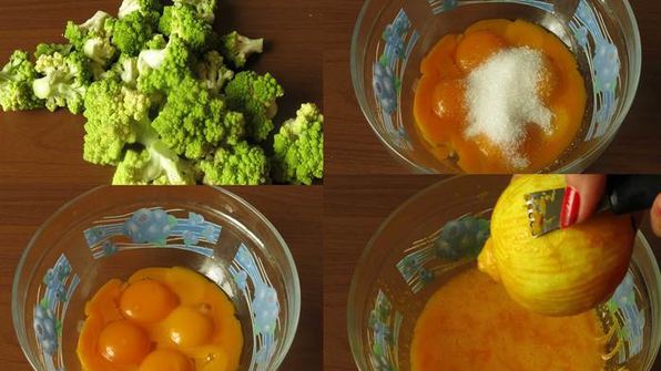 капуста романеско под соусом сабайон