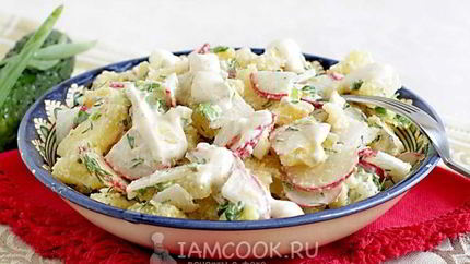 Картофельный салат с редисом