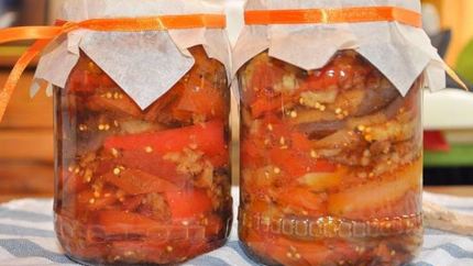 Консервированный салат из баклажанов