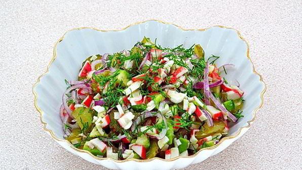 крабовый салат с авокадо