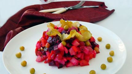 Мясной салат с говядиной