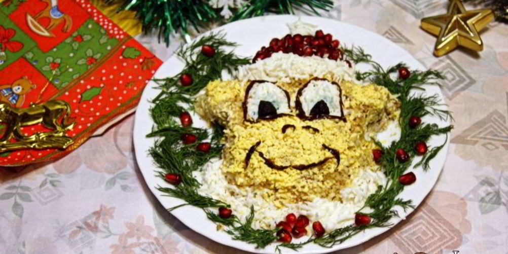 Рецепт новогоднего салата обезьянка