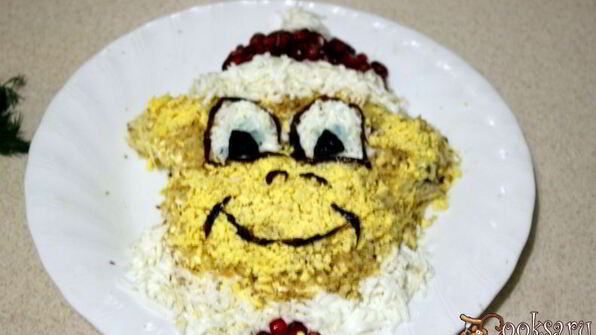 новогодний салат обезьянка