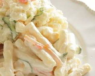 Пикантный салат с макаронами