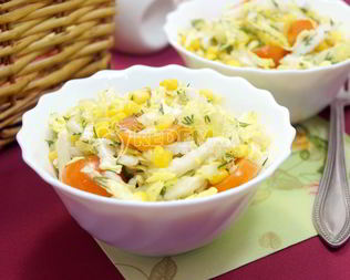 Постный салат из пекинской капусты