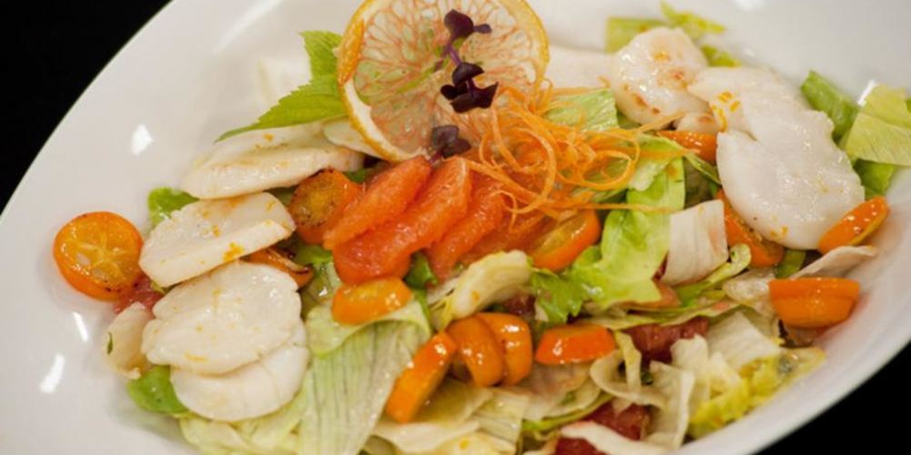 Рецепт салат из гребешков