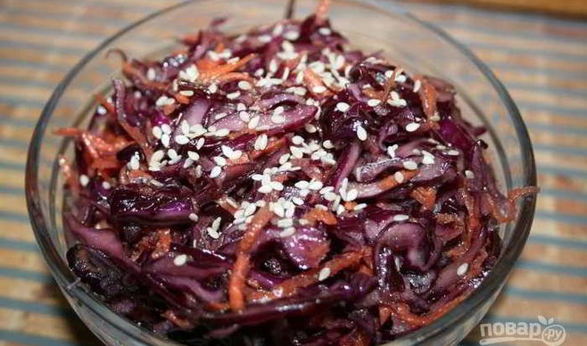 Салат из капусты и моркови