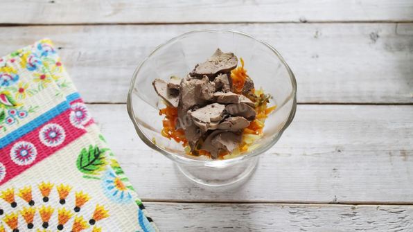 салат из куриной печени с морковью