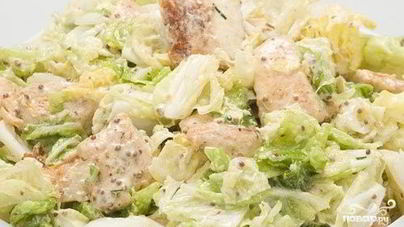 Салат из пекинской капусты с сухариками