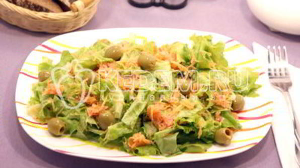 салат из редиса с маслинами