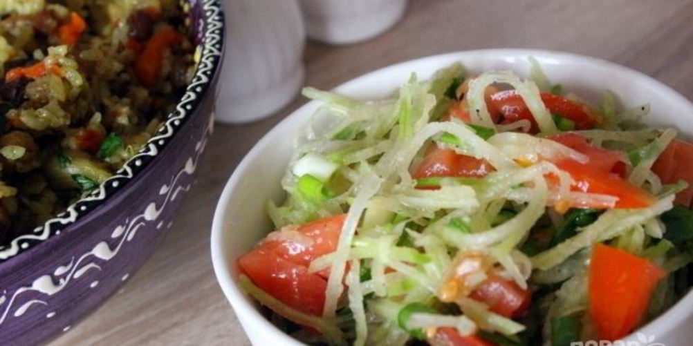 Рецепт салат из редьки зеленой