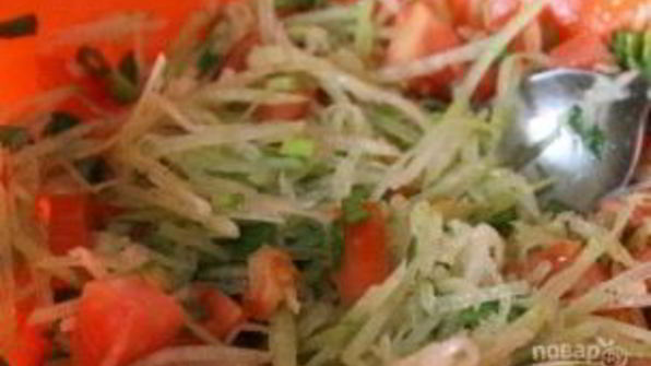 салат из редьки зеленой