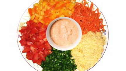 Салат Козел в огороде с сыром