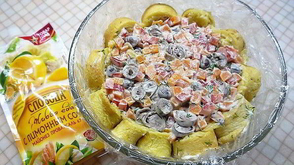 салат кружевница