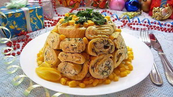 салат кружевница