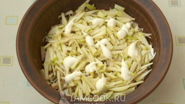 салат мимоза с горбушей