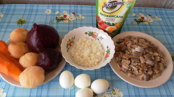 салат сельдь под шубой