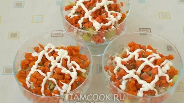 салат с киви и курицей