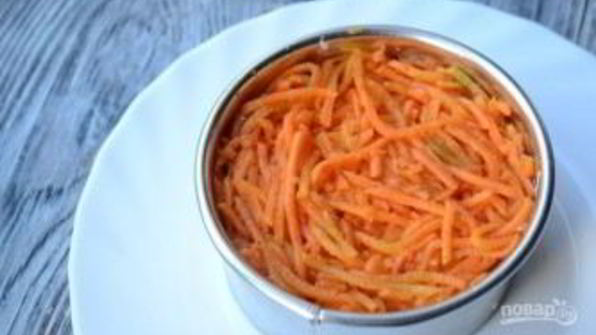 салат с крабовыми палочками и корейской морковью