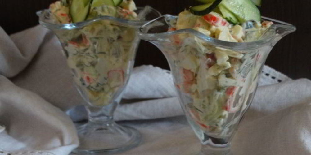 Рецепт салат с крабовыми палочками и сыром чечил