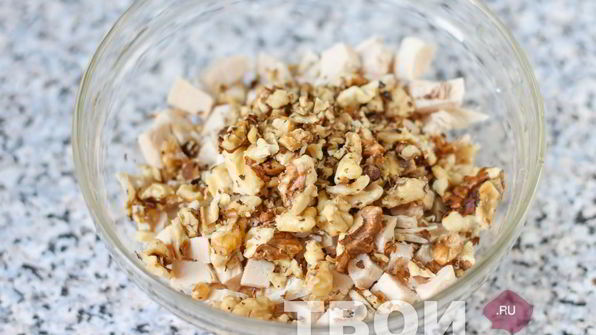 салат с курицей и апельсином