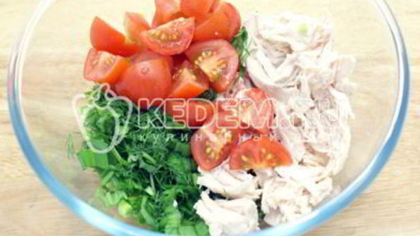 салат с курицей и черемшой