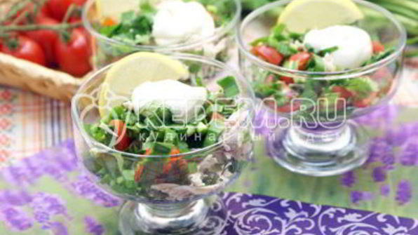 салат с курицей и черемшой