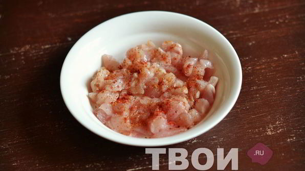 салат с курицей и орехами