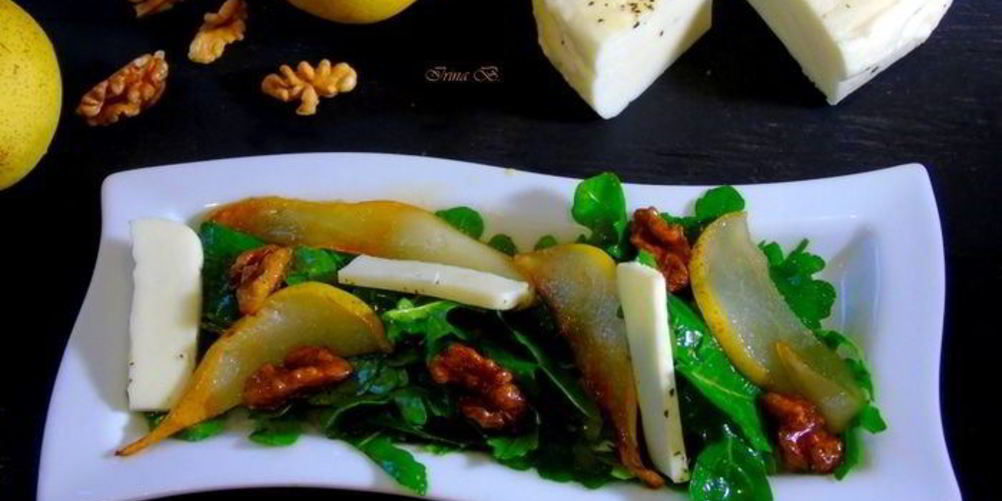 Рецепт салат с руколой и грушей