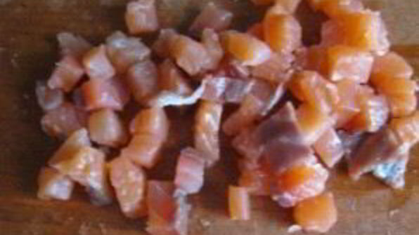 салат с соленой семгой