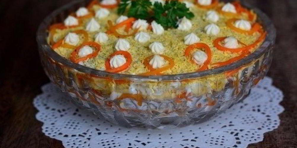 Рецепт салат слоями с курицей