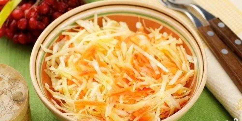 Рецепт свежий салат из капусты с морковью
