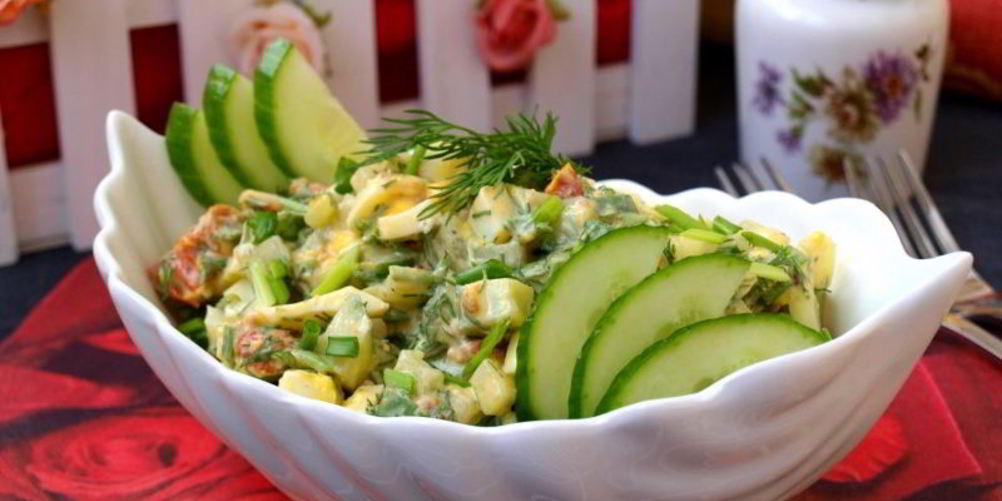 Рецепт весенний салат с вялеными помидорами