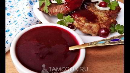 Брусничный соус к мясу