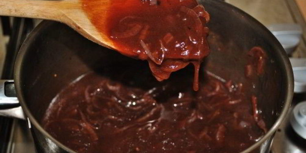 Рецепт луково-винный соус