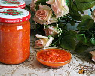 Острый томатный соус со сладким перцем на зиму
