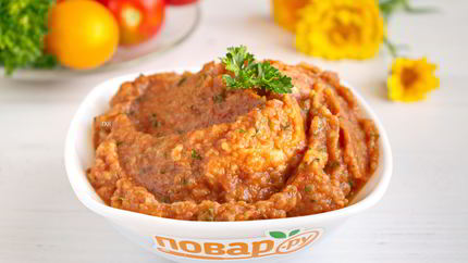 Соус-дип из запеченных баклажан